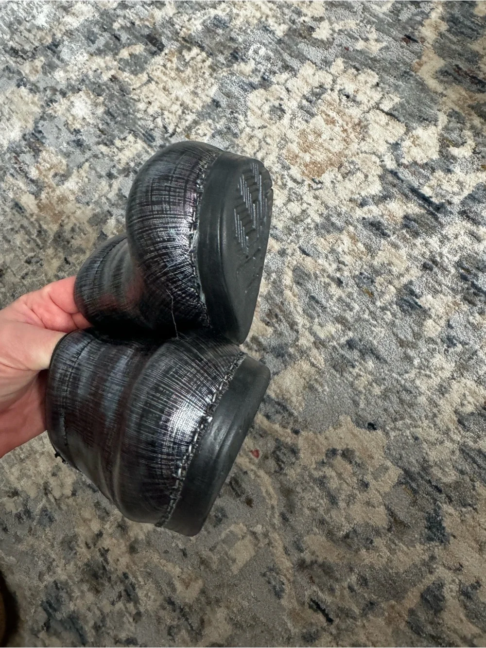 Dansko Women's Black Crosshatch Slip-On Clogs - Picture 4 of 6